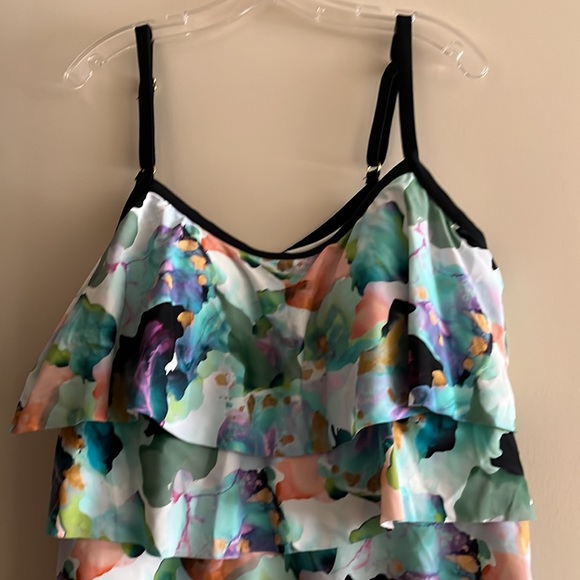 Maxine tankini top. Never worn. Multi colored - Picture 2 of 2